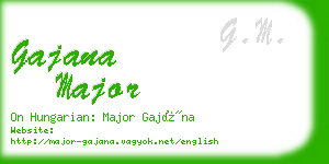gajana major business card